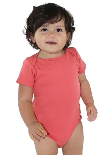 Royal Apparel - From: 2032ORG-CORAL To: 2032ORG-PEACH - Organic Infant One Piece Coral