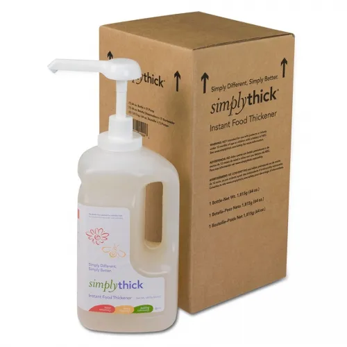 Simply Thick - SimplyThick Easy Mix - ST2LBOTTLE - Food and Beverage Thickener SimplyThick Easy Mix 1.6 Liter Pump Bottle Unflavored Gel IDDSI Level 2 Mildly Thick