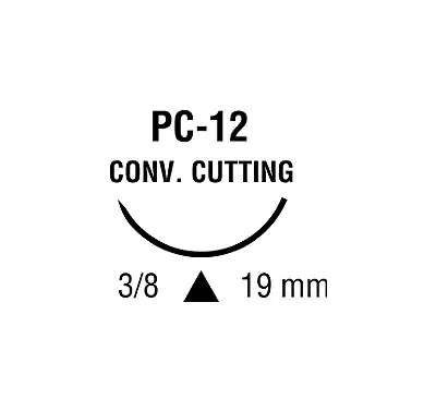 Cardinal Covidien - From: SN1647 To: SN1995 - Medtronic / Covidien Suture, Conventional Cutting, Needle PC 12, 3/8 Circle