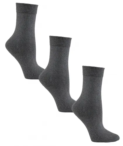 Sugar Free Sox - From: 25001 To: 25009 - SFS Womens Diabetic Socks Flat Knit Knee High Ch Grey
