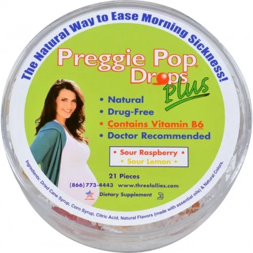 Three Lollies - 1148469 - Preggie Drops Plus with Vitamin B6 - 21 Pack