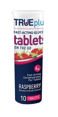 Trividia Health - P1H01RS-50 - Glucose, Tab Trueplus 4gr Raspberry
