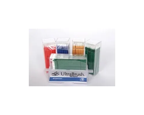Microbrush - U2D - Bristle Brush Applicators 2.0 Dispenser Kit, Regular Size, Green, 1 Dispenser + 1 Refill Cartridge of 100 Applicators
